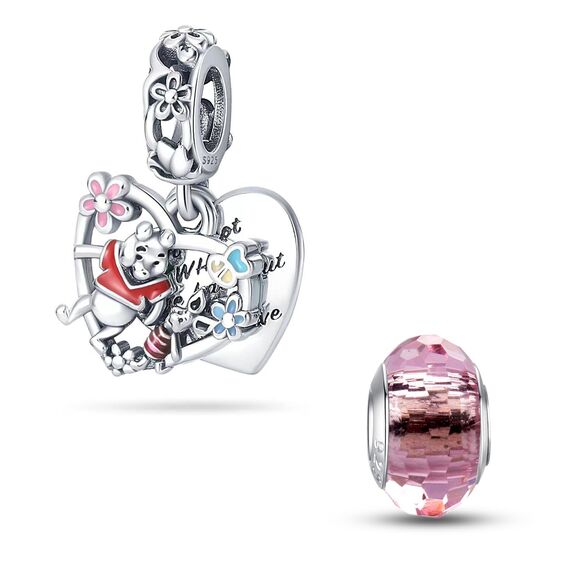 HappyStar beads charms,passt Charms Armbänder Halskette Europäischen Schmuck ，Bead Charms für Damen,925 Sterling Silber Dangle Anhänger