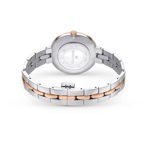 Swarovski Cosmopolitan Uhr, Damenuhr mit Silberfarbenem Zifferblatt, Swarovski Kristallen und Edelstahlarmband
