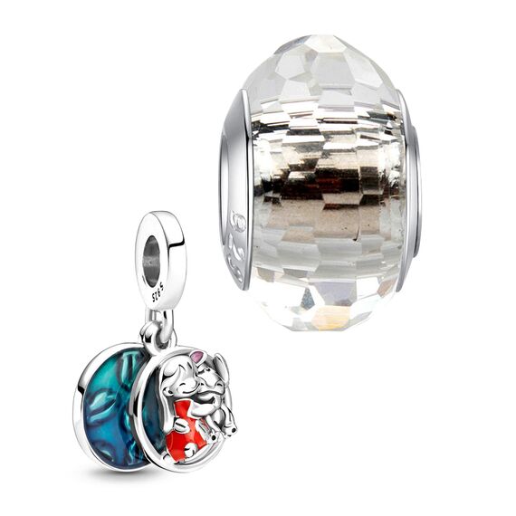 HappyStar beads charms,passt Charms Armbänder Halskette Europäischen Schmuck ，Bead Charms für Damen,925 Sterling Silber Dangle Anhänger