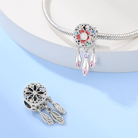 HappyStar beads charms,passt Charms Armbänder Halskette Europäischen Schmuck ，Bead Charms für Damen,925 Sterling Silber Dangle Anhänger