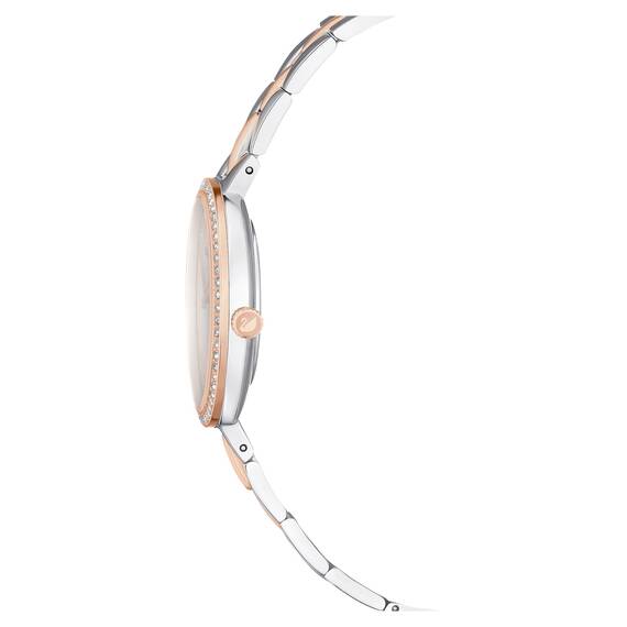 Swarovski Cosmopolitan Uhr, Damenuhr mit Silberfarbenem Zifferblatt, Swarovski Kristallen und Edelstahlarmband