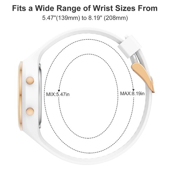 GOLDEN HOUR Digital Uhr Damen 5ATM wasserdichte Sport Chronograph Silikonarmband Armbanduhr Damen Sportlich Elegant Uhren Damen mit Datum Leuchtend Leicht ablesbares Zifferblatt - White