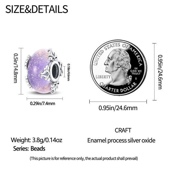 HappyStar beads charms,passt Charms Armbänder Halskette Europäischen Schmuck ，Bead Charms für Damen,925 Sterling Silber Dangle Anhänger