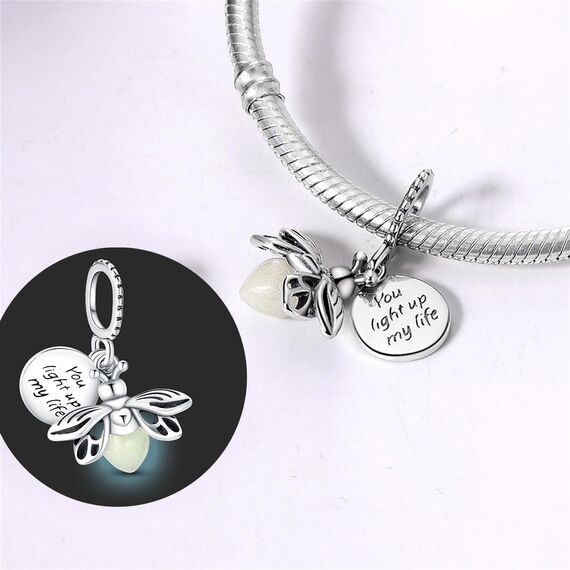 HappyStar beads charms,passt Charms Armbänder Halskette Europäischen Schmuck ，Bead Charms für Damen,925 Sterling Silber Dangle Anhänger