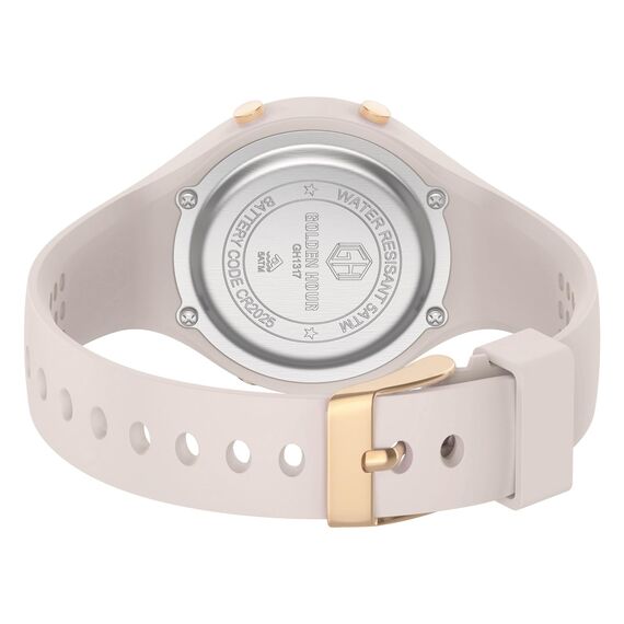 GOLDEN Hour Digitale Armbanduhr Damen Wasserdicht 5ATM Chronograph Sport Silikon Armband Armbanduhr Damen Elegant Sportuhr mit Datum Leuchtend Leicht Ablesbares Zifferblatt, Roségold/Starlight