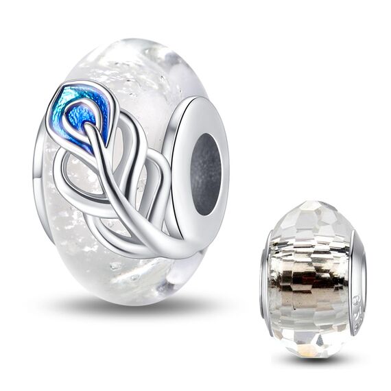 HappyStar beads charms,passt Charms Armbänder Halskette Europäischen Schmuck ，Bead Charms für Damen,925 Sterling Silber Dangle Anhänger