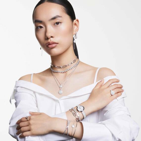 Swarovski Sublima Armband, Rhodiniertes Damenarmband mit Strahlenden Swarovski Kristallen