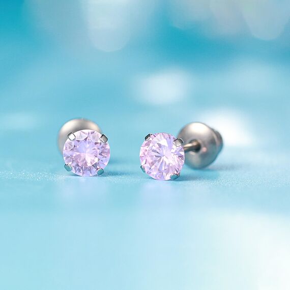 Limerencia Titan Ohrringe für Damen Herren, G23 Medizinische Ohrstecker Hypoallergen Gesundheitsstecker, 8 Farben 5MM CZ Ohrringe für empfindliche Ohren, Mode Damenschmuck