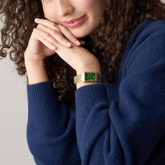 Fossil Raquel Damenuhr, Quarz-Dreizeigerwerk mit Edelstahlarmband