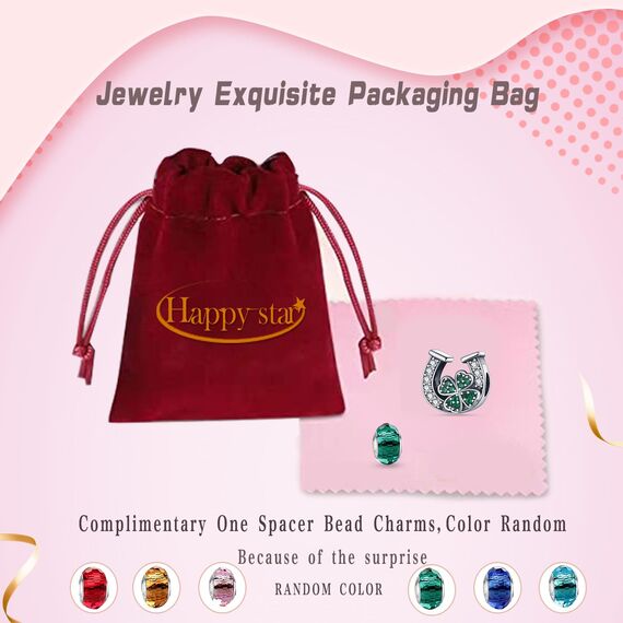 HappyStar beads charms,passt Charms Armbänder Halskette Europäischen Schmuck ，Bead Charms für Damen,925 Sterling Silber Dangle Anhänger