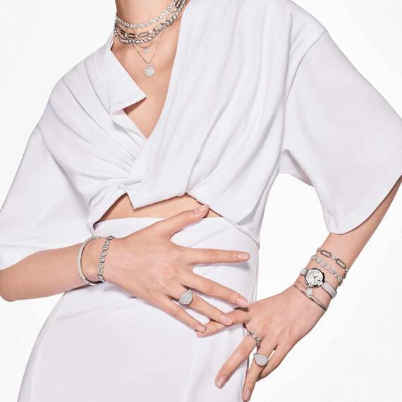 Swarovski Sublima Armband, Rhodiniertes Damenarmband mit Strahlenden Swarovski Kristallen