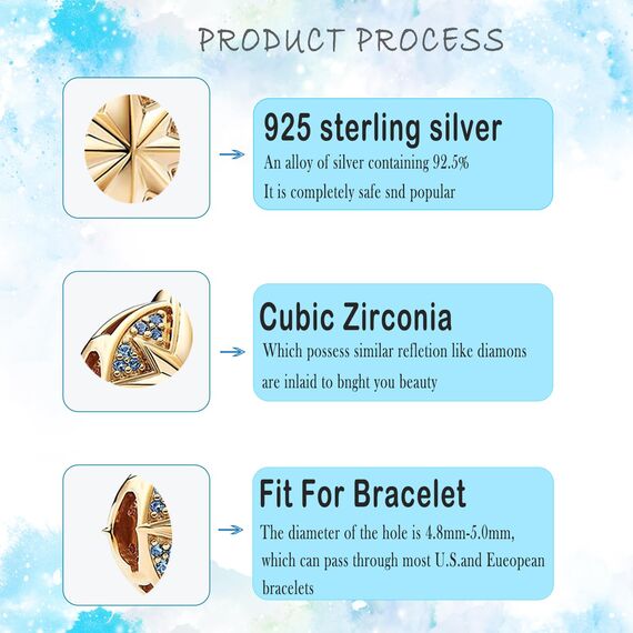 HappyStar beads charms,passt Charms Armbänder Halskette Europäischen Schmuck ，Bead Charms für Damen,925 Sterling Silber Dangle Anhänger