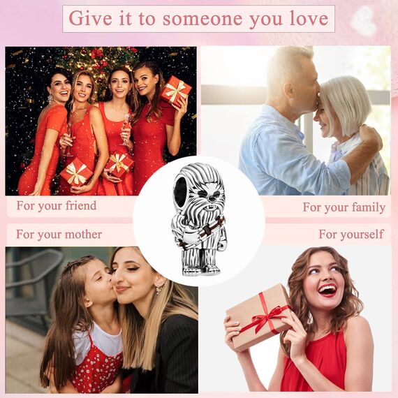 HappyStar beads charms,passt Charms Armbänder Halskette Europäischen Schmuck ，Bead Charms für Damen,925 Sterling Silber Dangle Anhänger