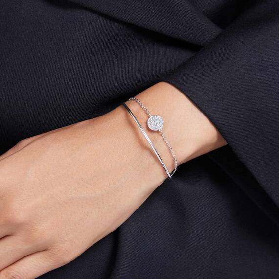 Swarovski Sublima Armband, Rhodiniertes Damenarmband mit Strahlenden Swarovski Kristallen