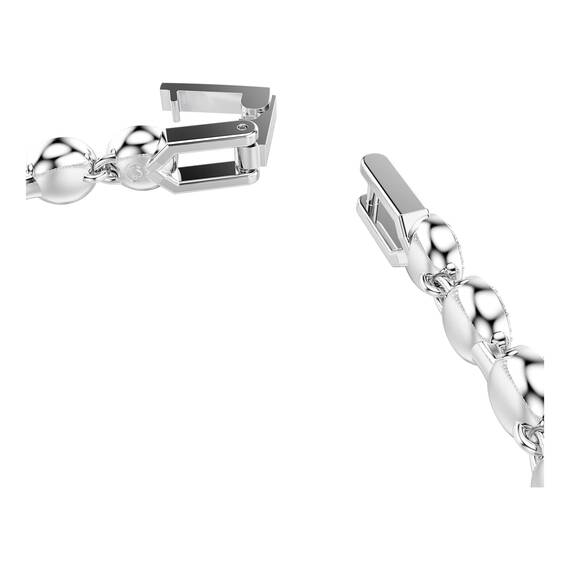 Swarovski Una Angelic Armband, Rhodiniertes Damenarmband mit Blauen Kristallen und Weißem Kristallpavé, Mit Faltverschluss, Armbandlänge: 16.5-19 cm, Armbandbreite: 0.6 cm