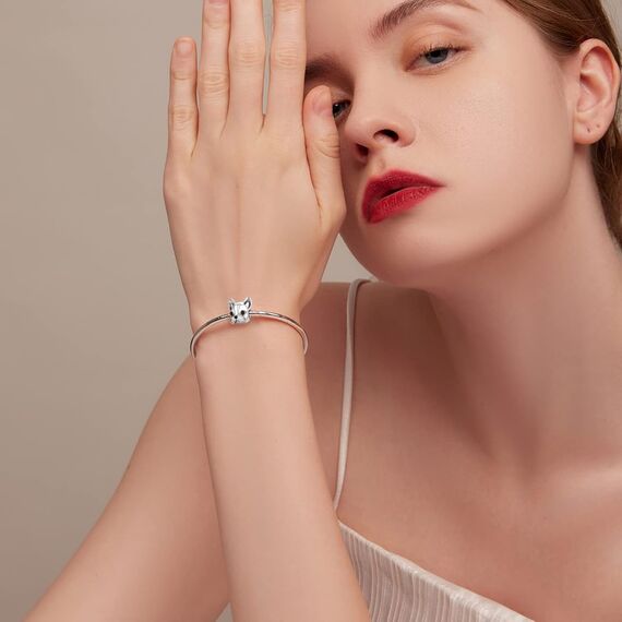 925 Sterling Silber Französische Bulldogge Hund Charms für Pandora Armband