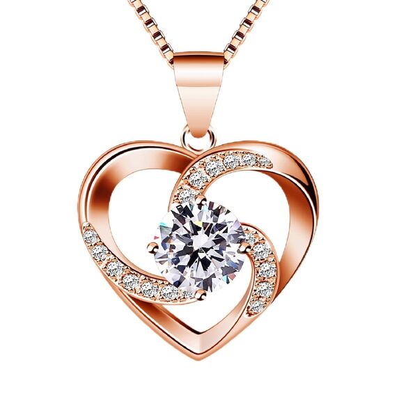 B.Catcher Halskette Damen, Silber 925 Herzkette, Herz änhänger Silber Kette Damen, Muttertag Geburtstag Valentinstag Weihnachten Schmuck Geschenke Frauen Ehefrau, Mutter, Freundin, Tochter, 45 cm (02)