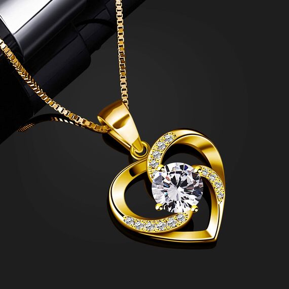 B.Catcher Halskette Damen, Silber 925 Herzkette, Herz änhänger Silber Kette Damen, Muttertag Geburtstag Valentinstag Weihnachten Schmuck Geschenke Frauen Ehefrau, Mutter, Freundin, Tochter, 45 cm (03)