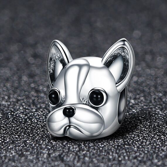 925 Sterling Silber Französische Bulldogge Hund Charms für Pandora Armband