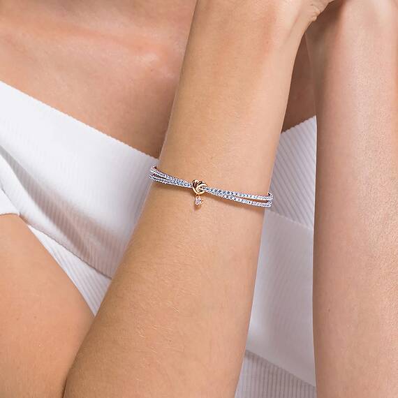 Swarovski Lifelong Heart Armreif, Herz, Weiß, Metallmix