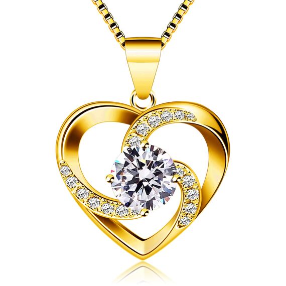 B.Catcher Halskette Damen, Silber 925 Herzkette, Herz änhänger Silber Kette Damen, Muttertag Geburtstag Valentinstag Weihnachten Schmuck Geschenke Frauen Ehefrau, Mutter, Freundin, Tochter, 45 cm (03)