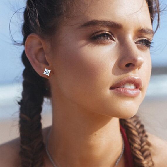 Dochais Clearance Outlet S925 Silber Ohrstecker Ohrringe Damen Herren Hypoallergene Ohrstecker Zirkonia Ohrringe Gold