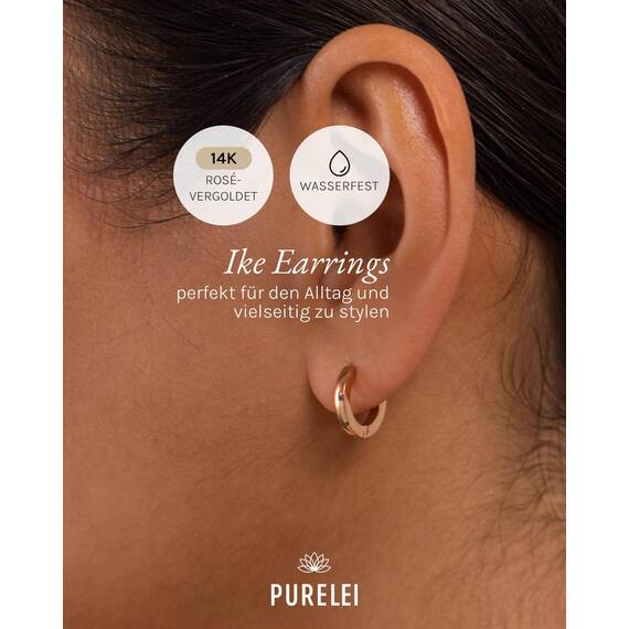 Purelei Ike Ohrringe (Roségold) – Damenohrringe aus langlebigem Edelstahl – Wasserfeste Ohrringe Damen – 1,4 cm Durchmesser – Modeschmuck für deinen individuellen Look