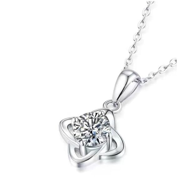 BYLITZ An meinen Schatz Halskette mit Karte Herz Kette mit LED Box und Spruch für Damen Frau Partnerin Freundin oder Verlobte zum Jahrestag Geburtstag Weihnachten (Standard Box - Knoten V4)