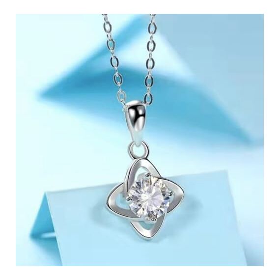 BYLITZ An meinen Schatz Kette mit Karte Herzkette mit LED Box und Spruch Halskette Damen Jahrestag Geschenk für Sie Frau Partnerin Freundin Verlobte Geburtstag Weihnachten (Standard Box - Knoten)