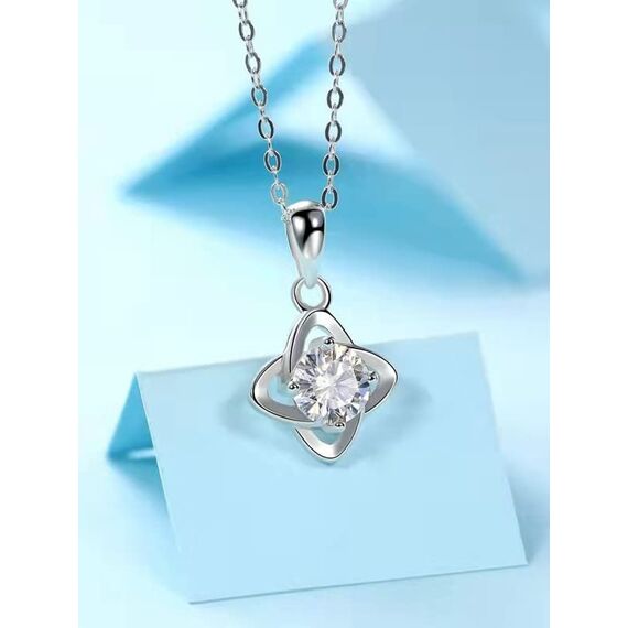 BYLITZ An meinen Schatz Kette mit Karte Herzkette mit LED Box und Spruch Halskette Damen Jahrestag Geschenk für Sie Frau Partnerin Freundin Verlobte Geburtstag Weihnachten (LED Box - Knoten)