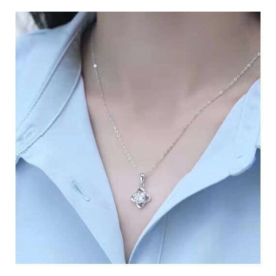 BYLITZ An meinen Schatz Halskette mit Karte Herz Kette mit LED Box und Spruch für Damen Frau Partnerin Freundin oder Verlobte zum Jahrestag Geburtstag Weihnachten (Standard Box - Knoten V4)