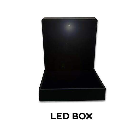 BYLITZ An meinen Schatz Halskette mit Karte Herz Kette mit LED Box und Spruch für Damen Frau Partnerin Freundin oder Verlobte zum Jahrestag Geburtstag Weihnachten (LED Box | Herz | Personalisiert)