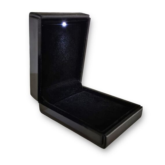 BYLITZ An meinen Schatz Kette mit Karte Herzkette mit LED Box und Spruch Halskette Damen Jahrestag Geschenk für Sie Frau Partnerin Freundin Verlobte Geburtstag Weihnachten (LED Box - Schlaufe)