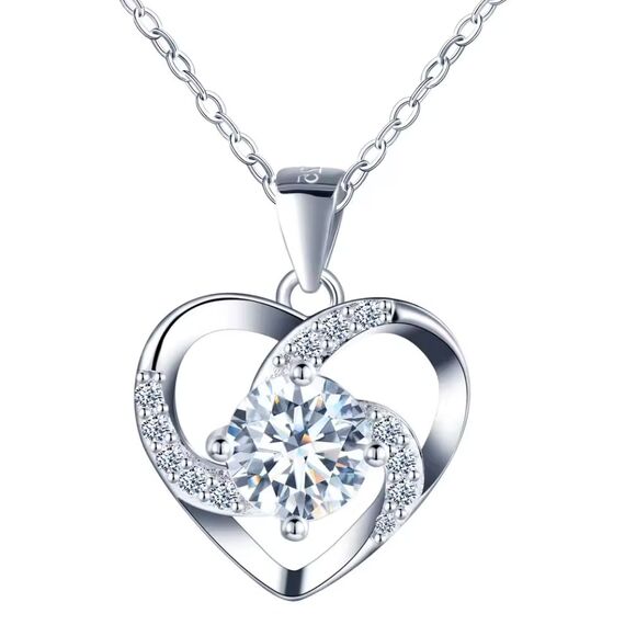 BYLITZ An meinen Schatz Kette mit Karte Herzkette mit LED Box und Spruch Halskette Damen Jahrestag Geschenk für Sie Frau Partnerin Freundin Verlobte Geburtstag Weihnachten (LED Box - Herz V2)