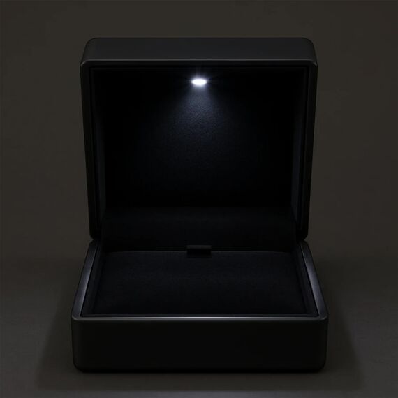 BYLITZ An meinen Schatz Halskette mit Karte Herz Kette mit LED Box und Spruch für Damen Frau Partnerin Freundin oder Verlobte zum Jahrestag Geburtstag Weihnachten (LED Box | Herz | Personalisiert)