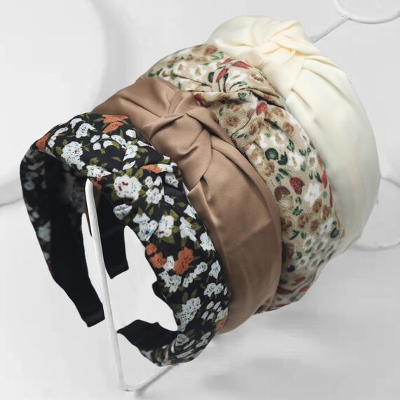Kotkiddy 4 Stück Haarreifen Damen, Haarreif, Boho Womens Stirnbänder Mode, Headband knoten Warp,Knoten stirnband trendy, Haarbandhaarzubehör