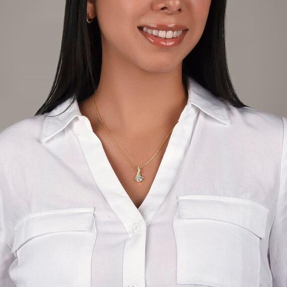 BYLITZ An meinen Schatz Halskette mit Karte Herz Kette mit LED Box und Spruch für Damen Frau Partnerin Freundin oder Verlobte zum Jahrestag Geburtstag Weihnachten (Standard Box - Schlaufe V2)