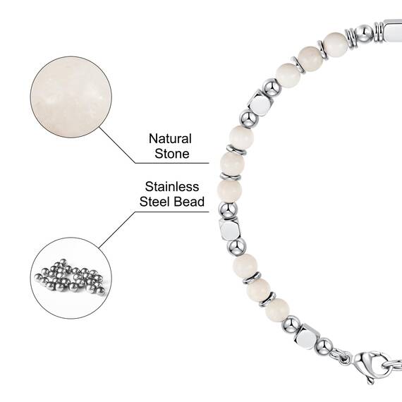 SIUMAL Boho Armband Damen, Natürliches Steine Armbänder für Frauen Party Weihnachten Geburtstag Jubiläum Abschluss Valentinstag Muttertag