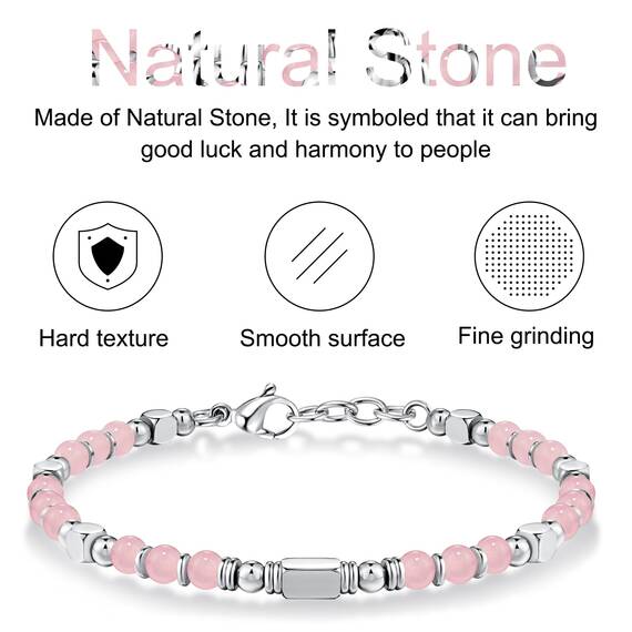 SIUMAL Boho Armband Damen, Natürliches Steine Armbänder für Frauen Party Weihnachten Geburtstag Jubiläum Abschluss Valentinstag Muttertag