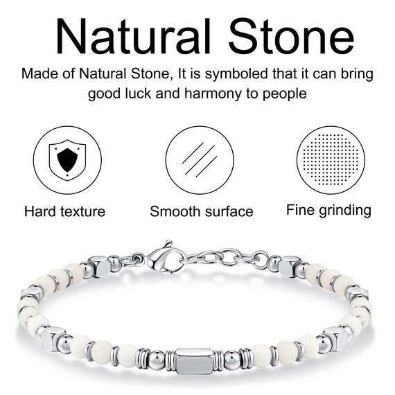SIUMAL Boho Armband Damen, Natürliches Steine Armbänder für Frauen Party Weihnachten Geburtstag Jubiläum Abschluss Valentinstag Muttertag