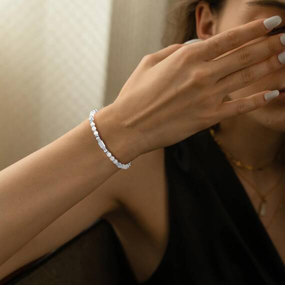 SIUMAL Boho Armband Damen, Natürliches Steine Armbänder für Frauen Party Weihnachten Geburtstag Jubiläum Abschluss Valentinstag Muttertag