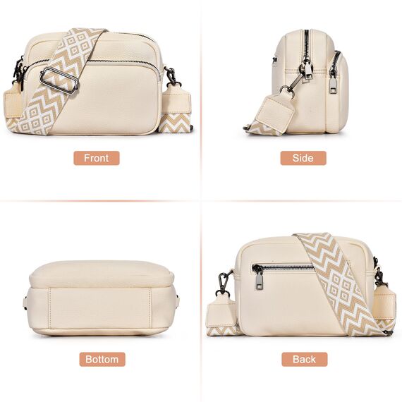 GASSDA Umhängetasche Damen Kleine Handtasche PU Leder Crossbody Bag Moderne Taschen mit Abnehmbarem Schultergurt