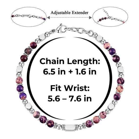 SIUMAL Boho Armband Damen, Natürliches Steine Armbänder für Frauen Party Weihnachten Geburtstag Jubiläum Abschluss Valentinstag Muttertag