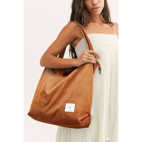 KALIDI cord Tasche Damen Umhängetasche mit Reißverschluss,Groß Shopper Tasche Tote Bag Handtasche Schultertaschen für Arbeit Büro Reisen Einkaufen Schule und Alltag