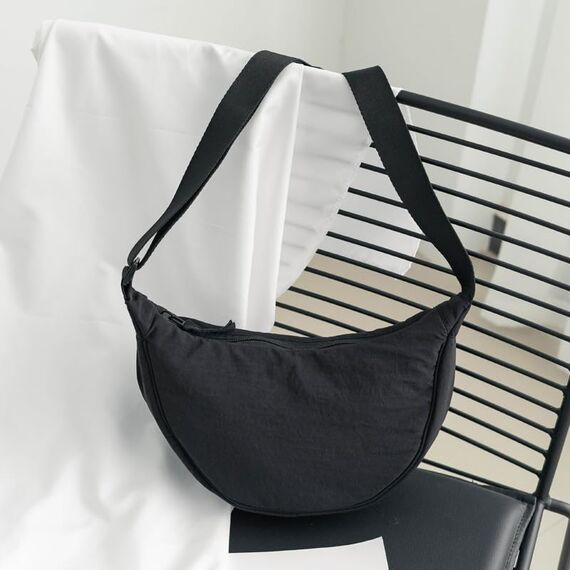 Aucuu Damen Halbmond Crossbody Umhängetasche Klein mit Verstellbarem Schultergurt, Hobo Halfmoon Bag Einfarbige Messenger Bag für Damen Reisen