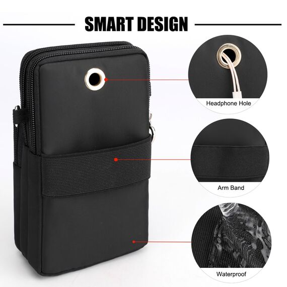 DuoLmi Umhängetasche Damen Klein, Crossbody Tasche für Damen, Nylon Handy Mini-Tasche Kleine Schultertasche Multifunktionale Handytasche, Handytasche zum Umhängen Damen