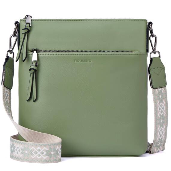 Roulens Mittel Damen Umhängetaschen, Leicht Damen Schultertasche aus Veganes Leder, Crossbody Bags für Frauen mit Verstellbar Abnehmbar Breiter Gurt