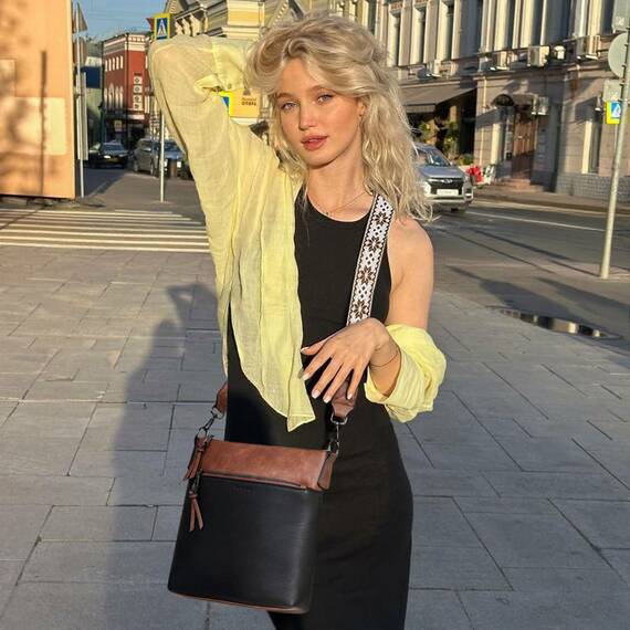 Roulens Mittel Damen Umhängetaschen, Leicht Damen Schultertasche aus Veganes Leder, Crossbody Bags für Frauen mit Verstellbar Abnehmbar Breiter Gurt
