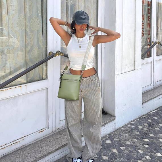 Roulens Mittel Damen Umhängetaschen, Leicht Damen Schultertasche aus Veganes Leder, Crossbody Bags für Frauen mit Verstellbar Abnehmbar Breiter Gurt