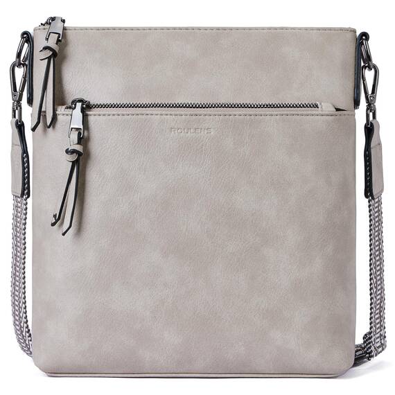 Roulens Mittel Damen Umhängetaschen, Leicht Damen Schultertasche aus Veganes Leder, Crossbody Bags für Frauen mit Verstellbar Abnehmbar Breiter Gurt